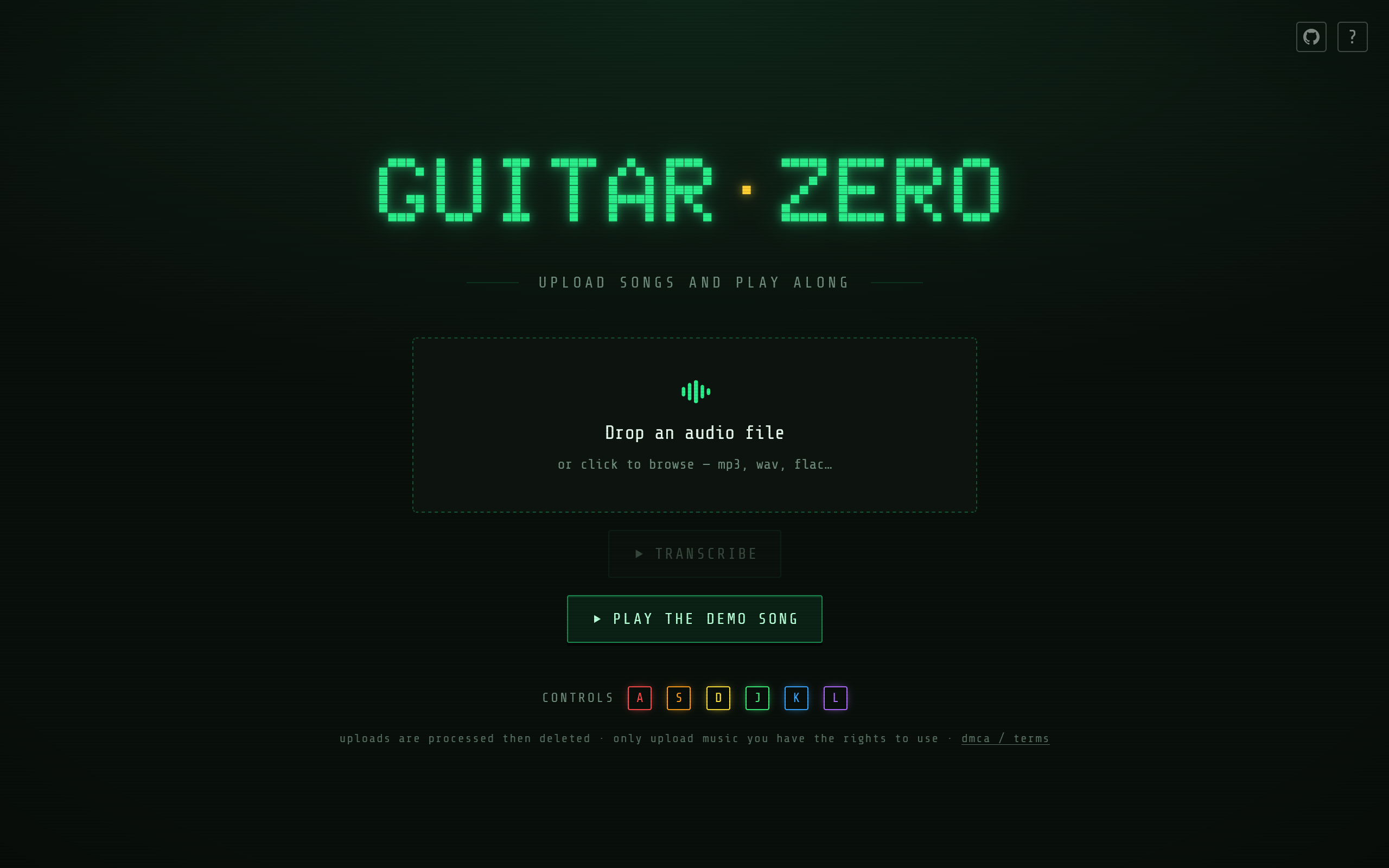 guitar-zero homepage